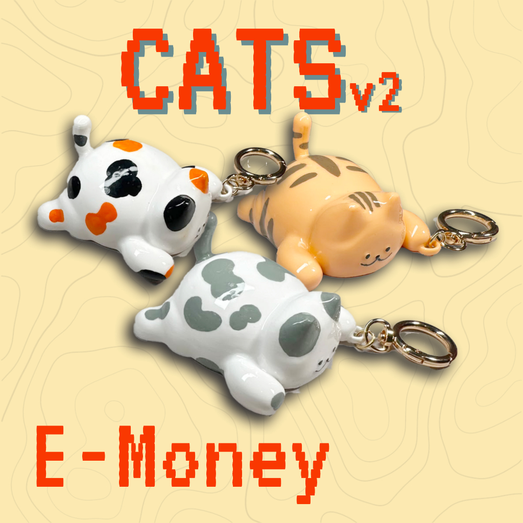 Gantungan Kunci E-Money Kucing v2 Custom Unik & Lucu Motif Kucing Lucu untuk Hadiah