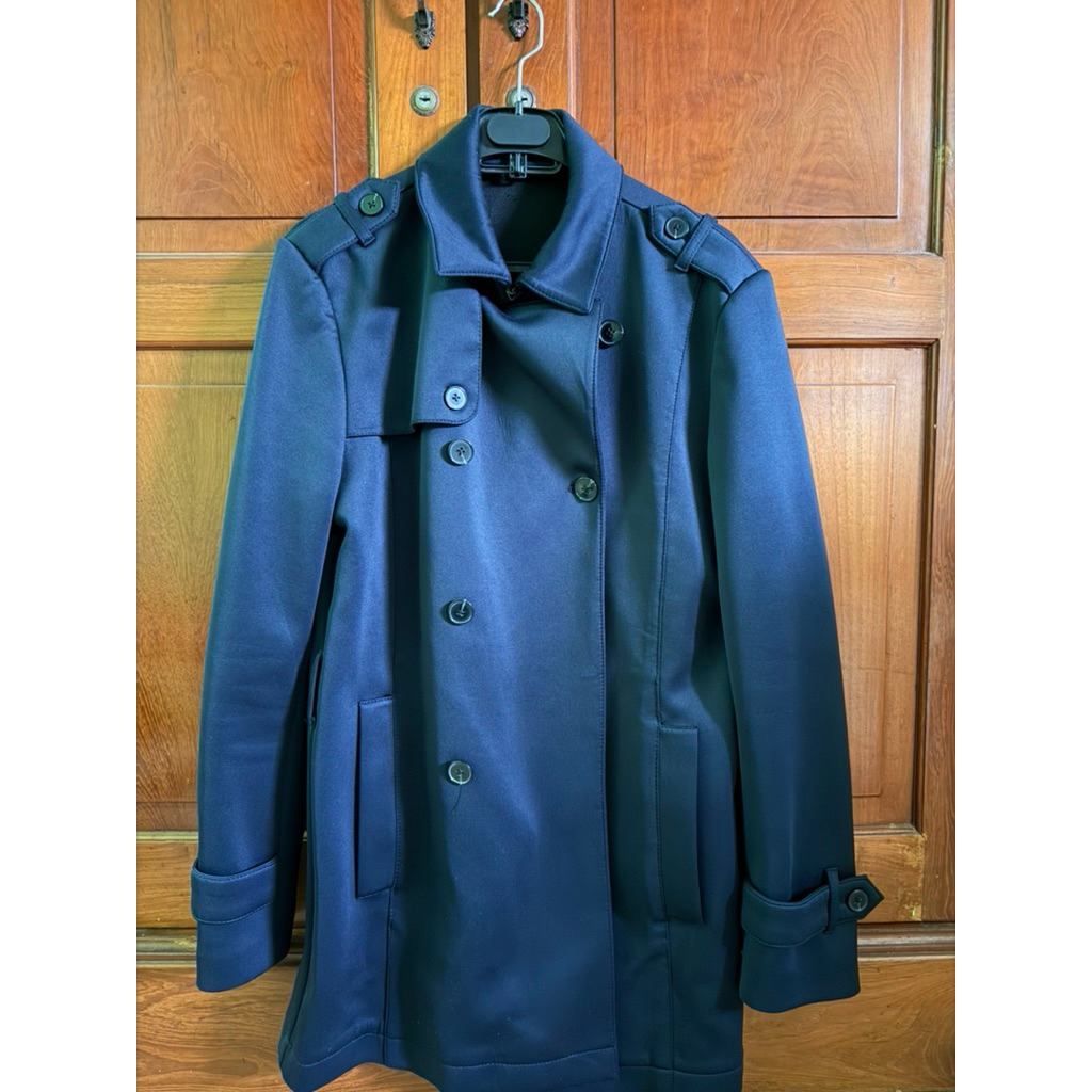 Trench Coat Winter Mantel Navy M Zara
