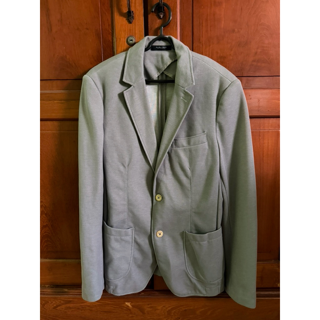 Zara Blazer Pria Men Jas Abu Abu