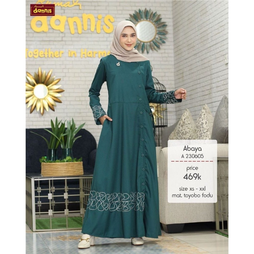 SIZE M, L, XXL PROMO ABAYA DANNIS DEWASA A230605 WARNA MAROON / SALE DANNIS / GAMIS DANNIS / ABAYA M