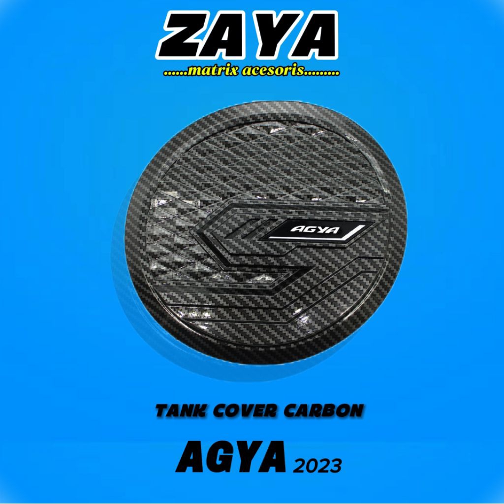 Paket Tang cover/Tutup tangki Toyota Agya 2023 black doff/carbon