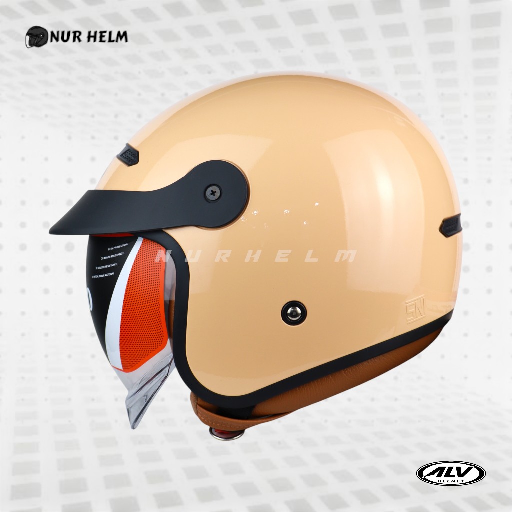 ALV Nemo Solid - Fuzz Orange - Helm Half Face