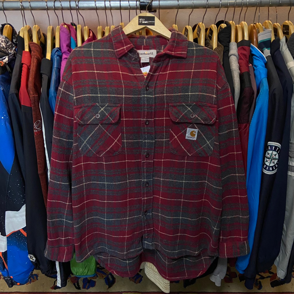 kemeja flannel wol carhartt