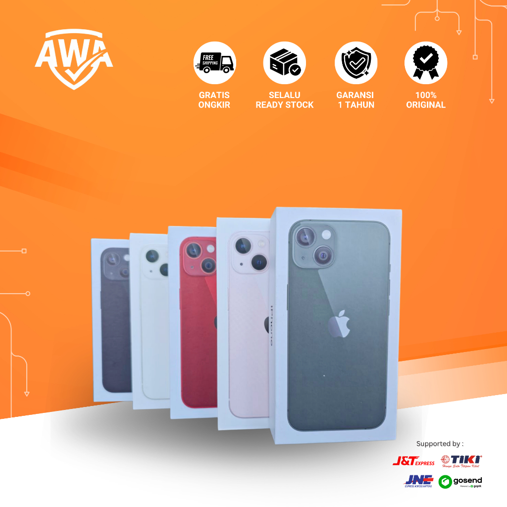 Second iPhone 13 Mini / 13 128GB 256GB 512GB Pink / Blue / Starlight / Red / Midnight Bekas Second O