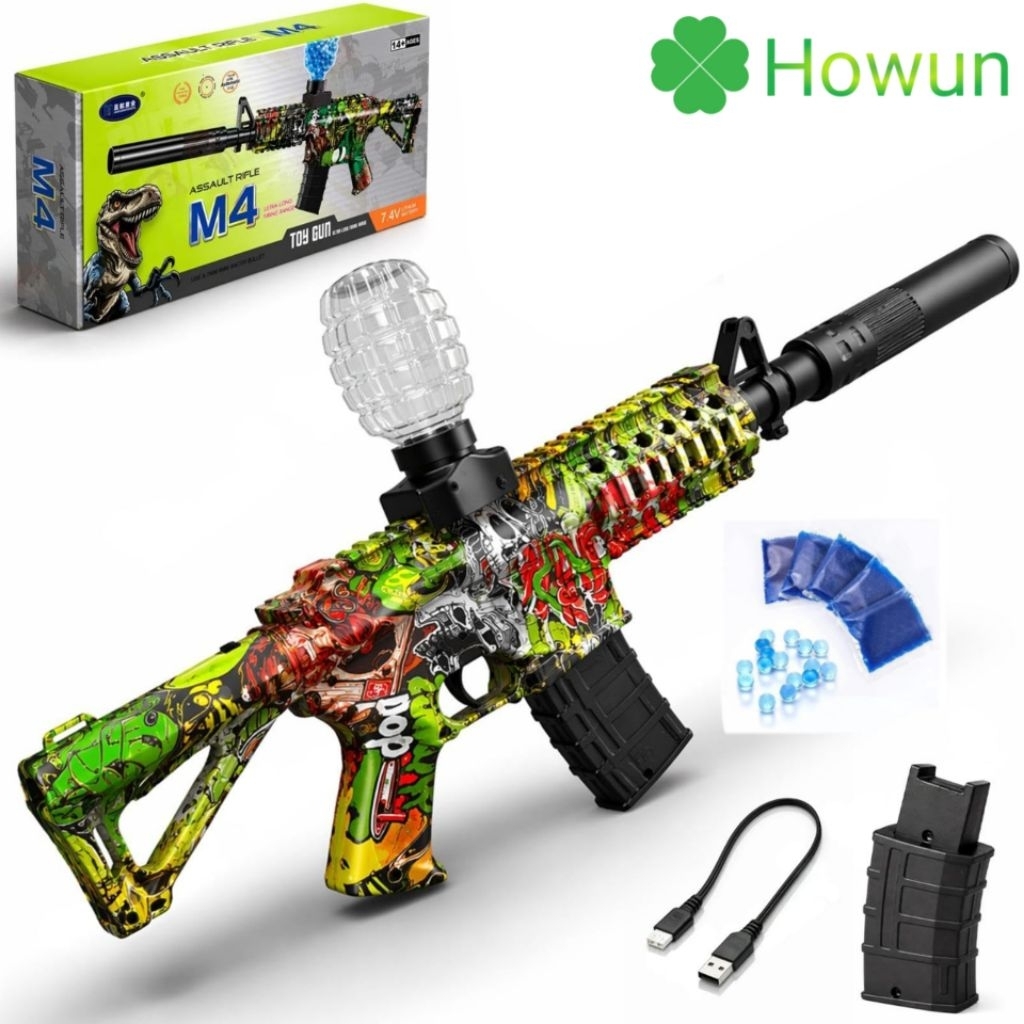 Mainan Pistol Senapan Tembakan Water Gel Blaster Ball Elektrik M4 MP5 M416 AK47 Baterai Cas 7.4 V