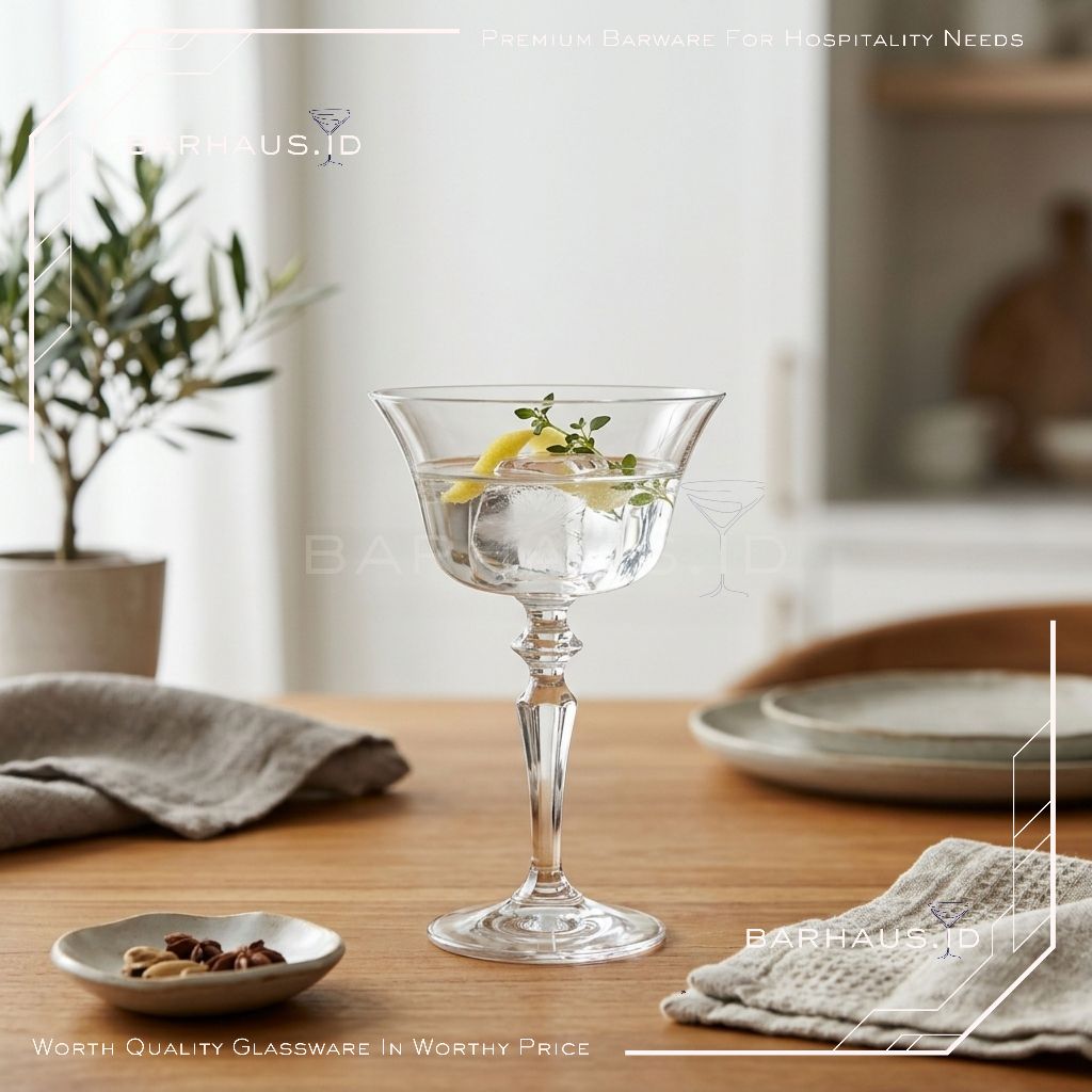 Barhaus.id | Oshiworm Fizz 145ml & Oshiworm Pattern Fizz 145ml – Gelas Fizz Cocktail Premium, Desain