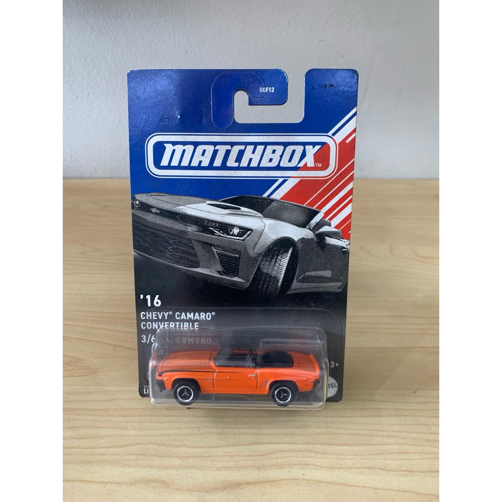 matchbox chevy camaro convertible orange