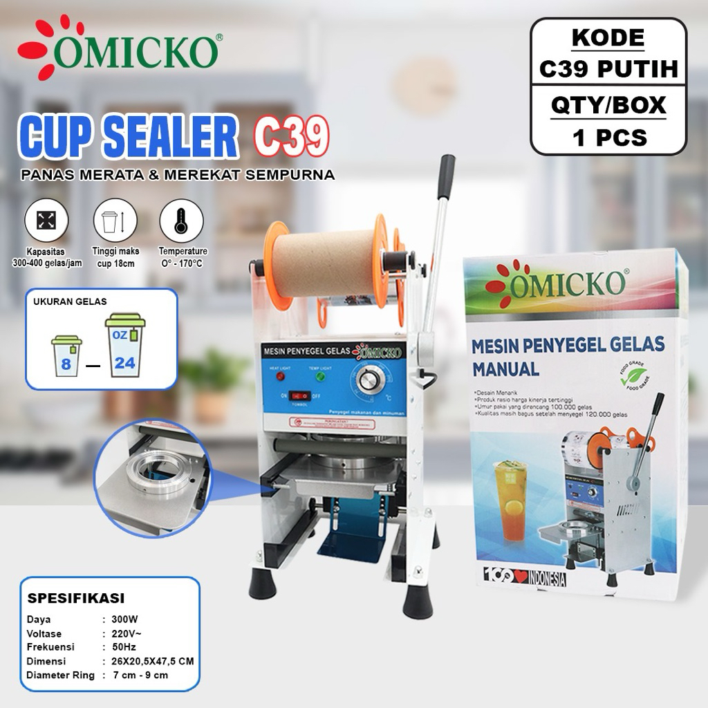 CUP SEALER OMICKO / TD UKURAN C35 , C37 , dan C39