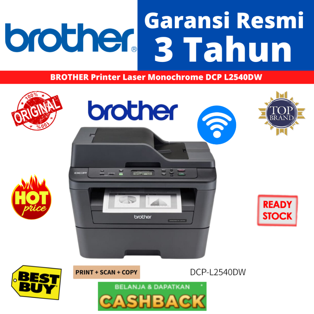 BROTHER Printer Laser Mono DCP L2540DW L 2540DW L2540 DW Duplex Wifi