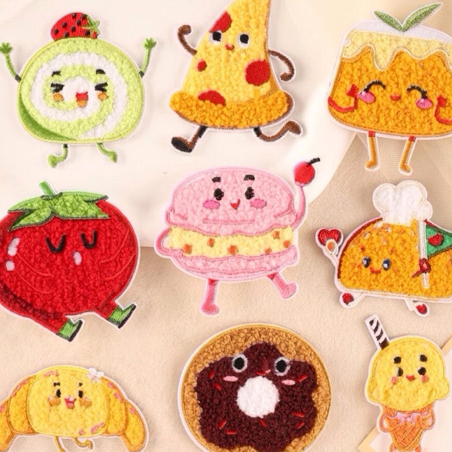 THEDIYLAB (1PCS) PATCH BORDIR FASTFOOD PREMIUM | PATCH BORDIR TEMPEL | APLIKASI TEMPEL | DIY LUCU