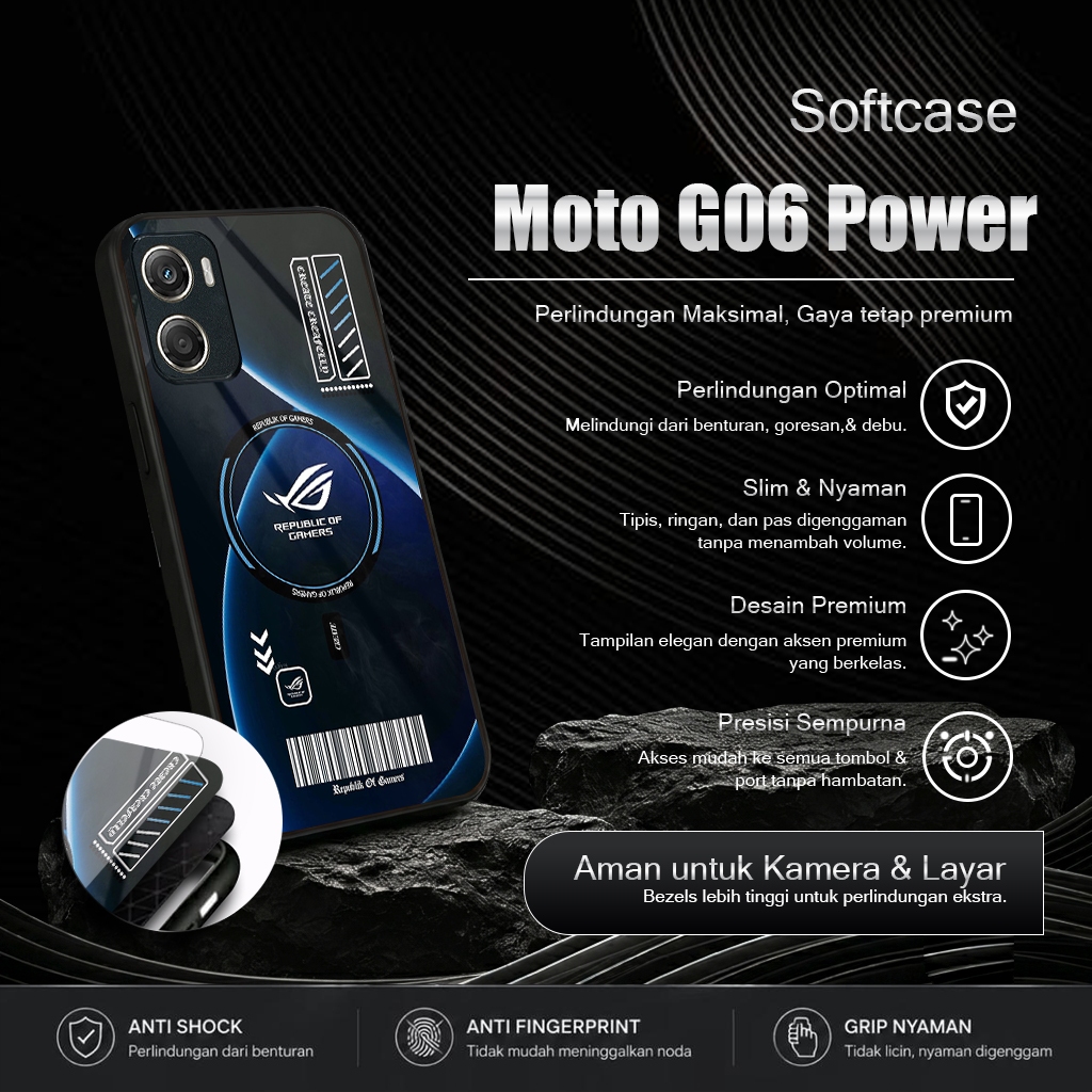 [SS-156] Case Glass Akrilik For Motorola G06 Power - case hp - case akrilik Motorola G06 Power - Cas