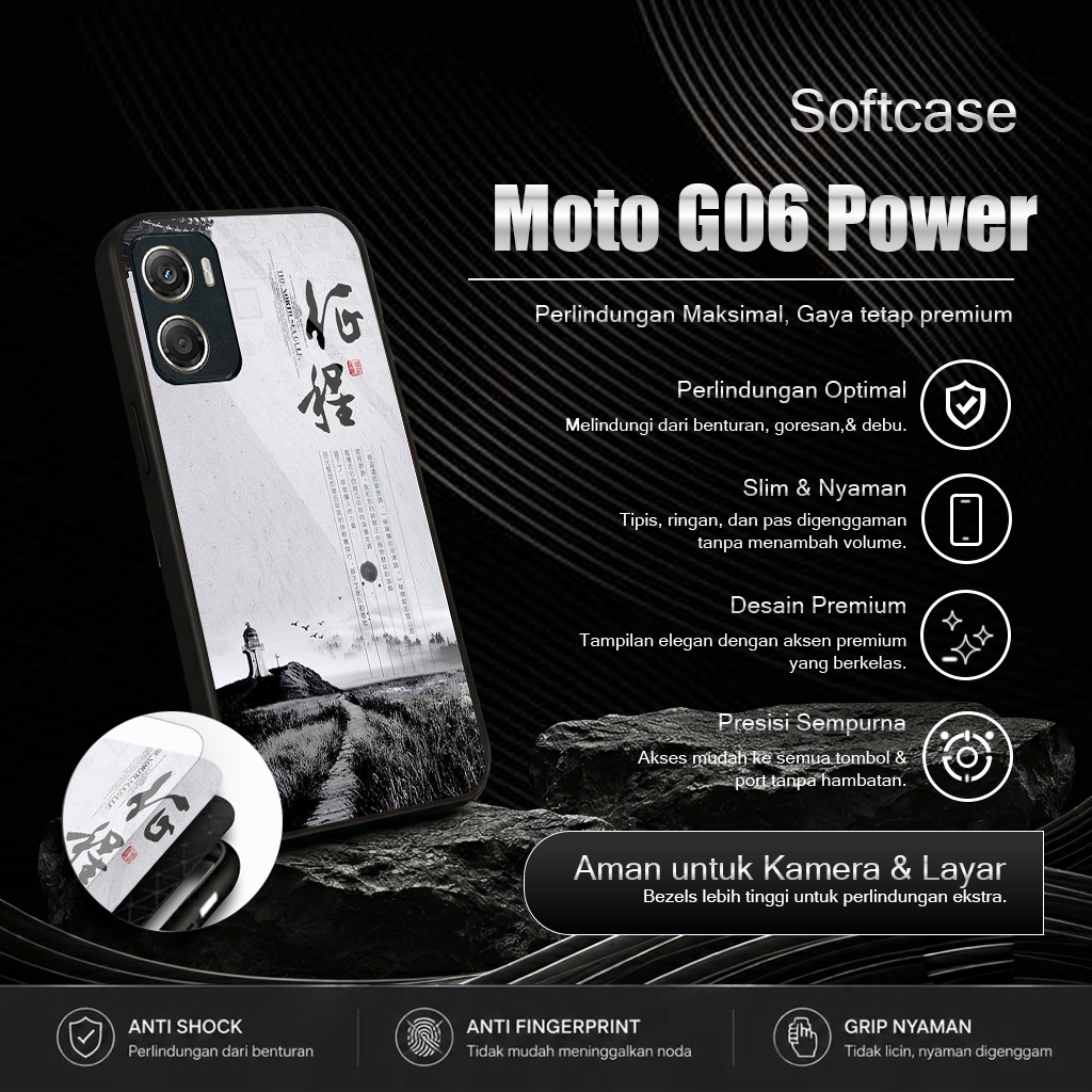 [SS-06] Case Glass Akrilik For Motorola G06 Power - case hp - case akrilik Motorola G06 Power - Casi