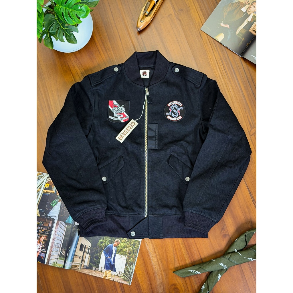 Samurai SCL2A25 L-2 Type 15oz Black Denim Flight Jacket