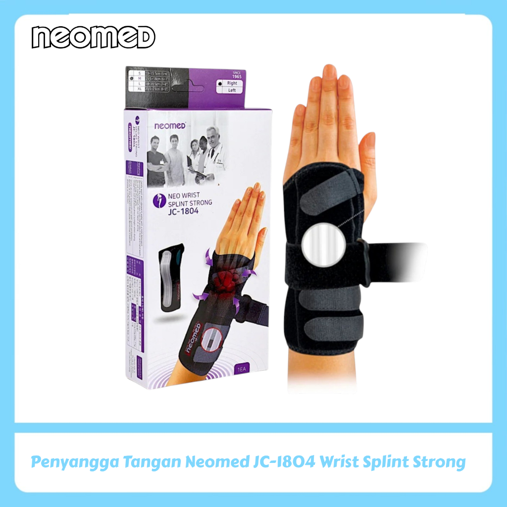Penyangga Tangan Neomed JC-1804  Wrist Splint Strong Neomed JC1804 Deker Tangan Neomed