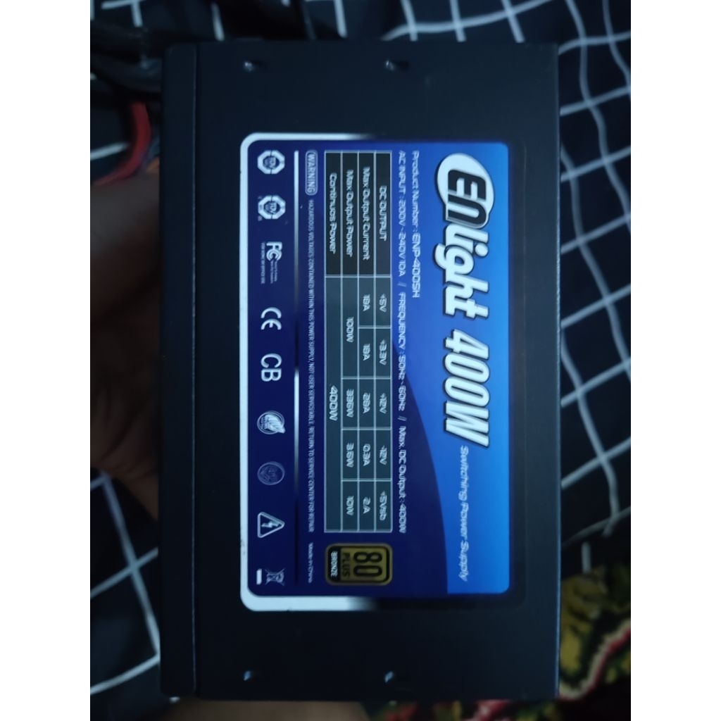 PSU PC Komputer Enlight 400 watt 80+