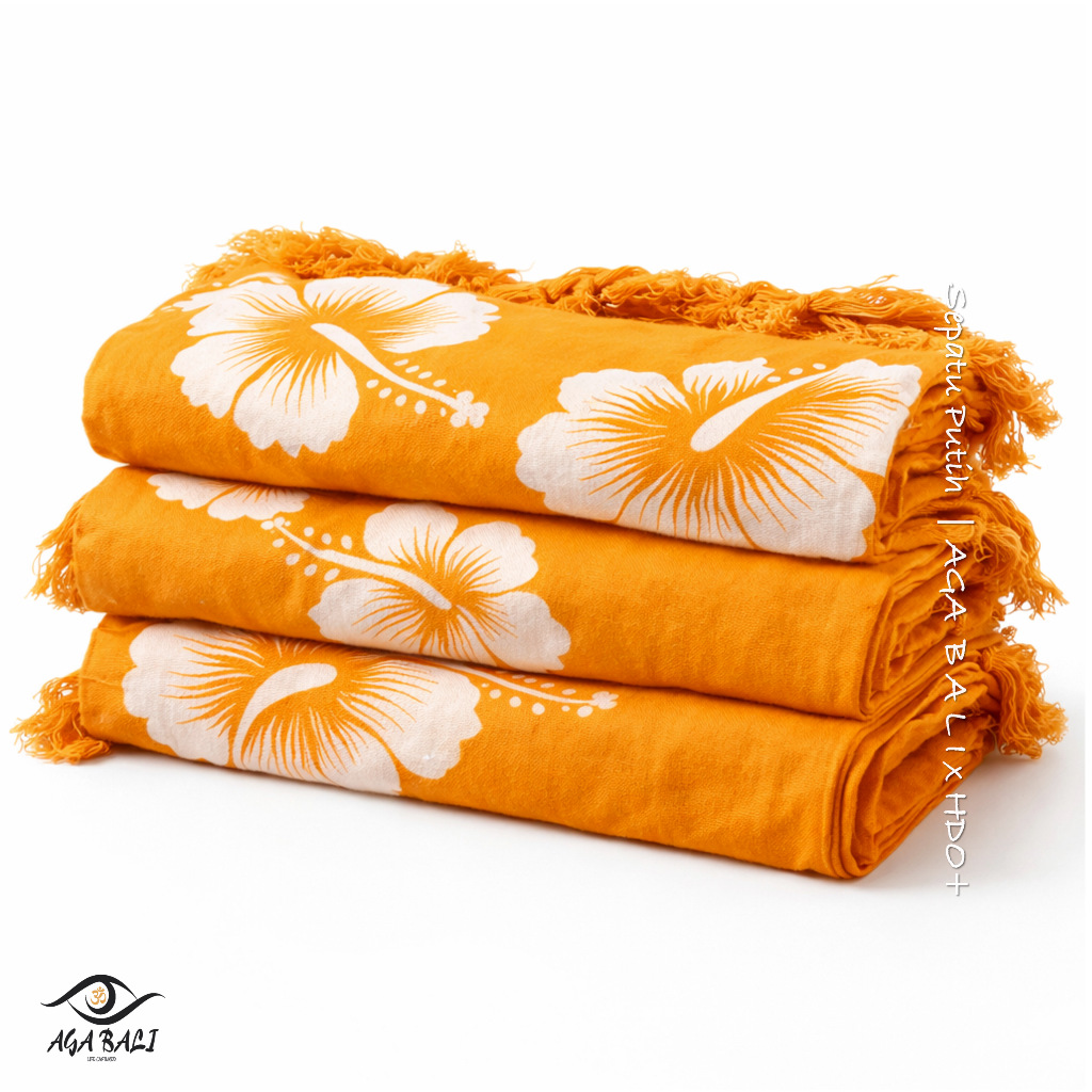 Kain Pantai Bali Grosir Sepatu Putih - Kain Sarong Bali Series Grade B Kuning.Home Dress Bali