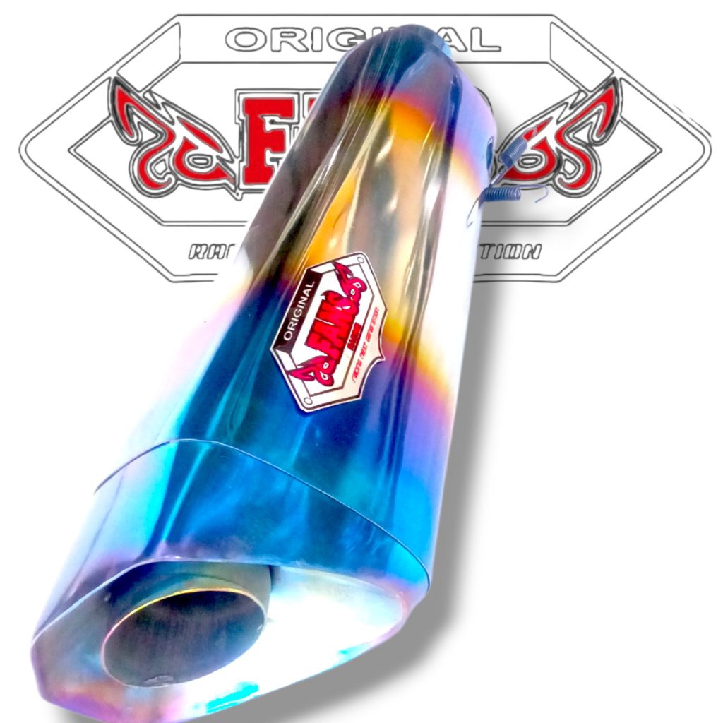 FANS MUFFLER KNALPOT ZX6R ZX636 ZX6 R 2023, 2024, 2025 BLUEMOON TITANIUM R3, R6, R15, MT15, MT07, ZX