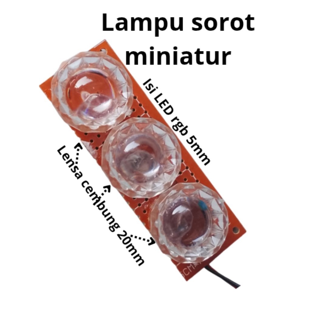 lampu sorot sound miniatur