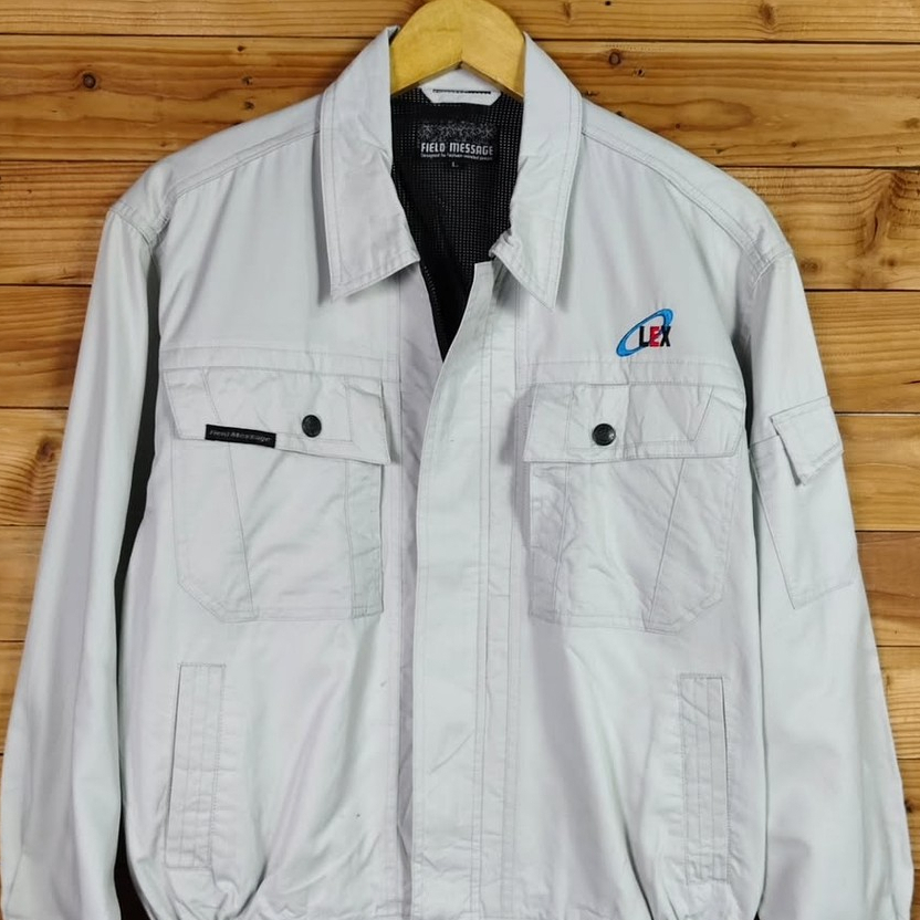 FIELD MESSAGE JICHODO CANVAS BOXY WORK JACKET SIZE L, LD 116
