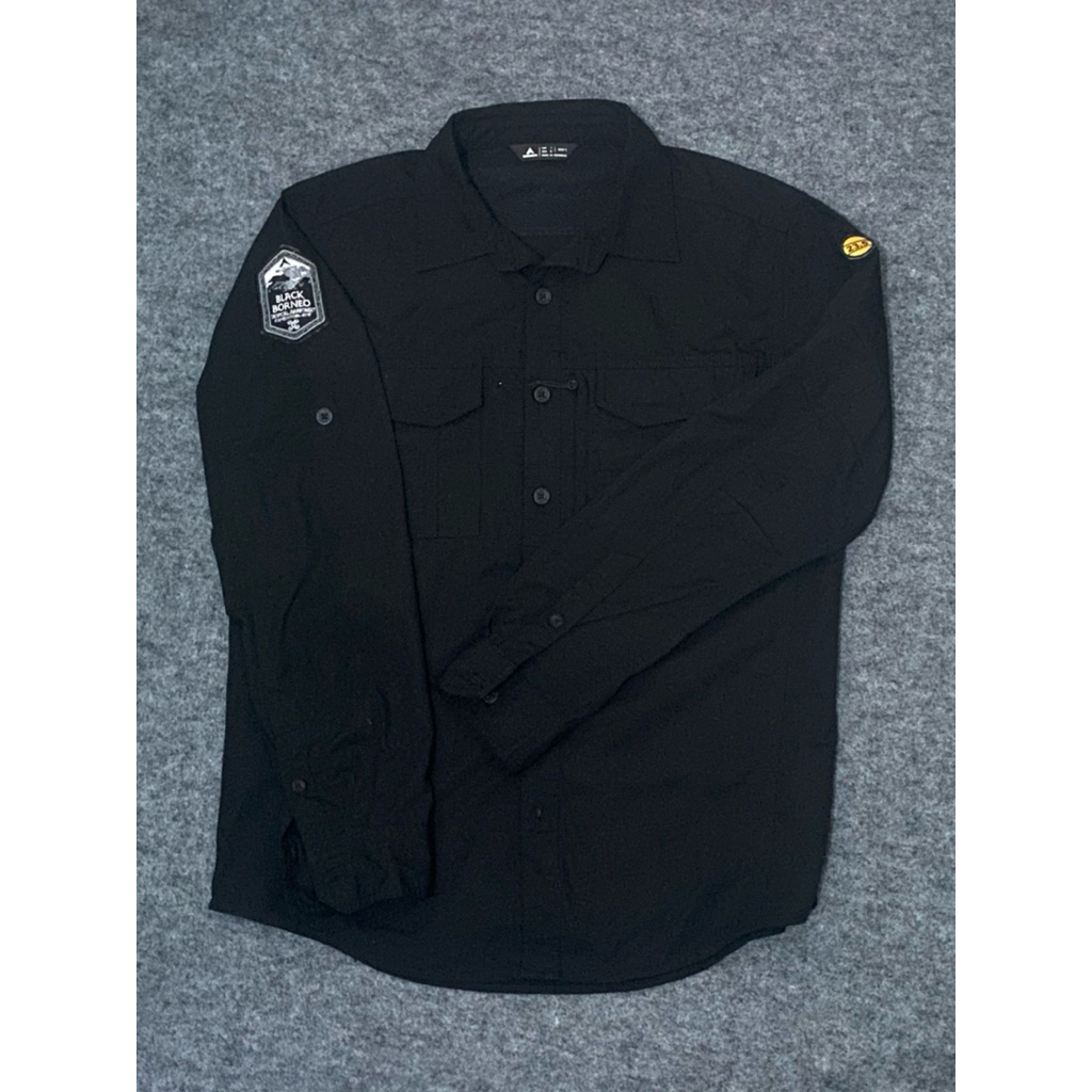 KEMEJA EIGER AMBITION TROPIC BLK BORNEO size M