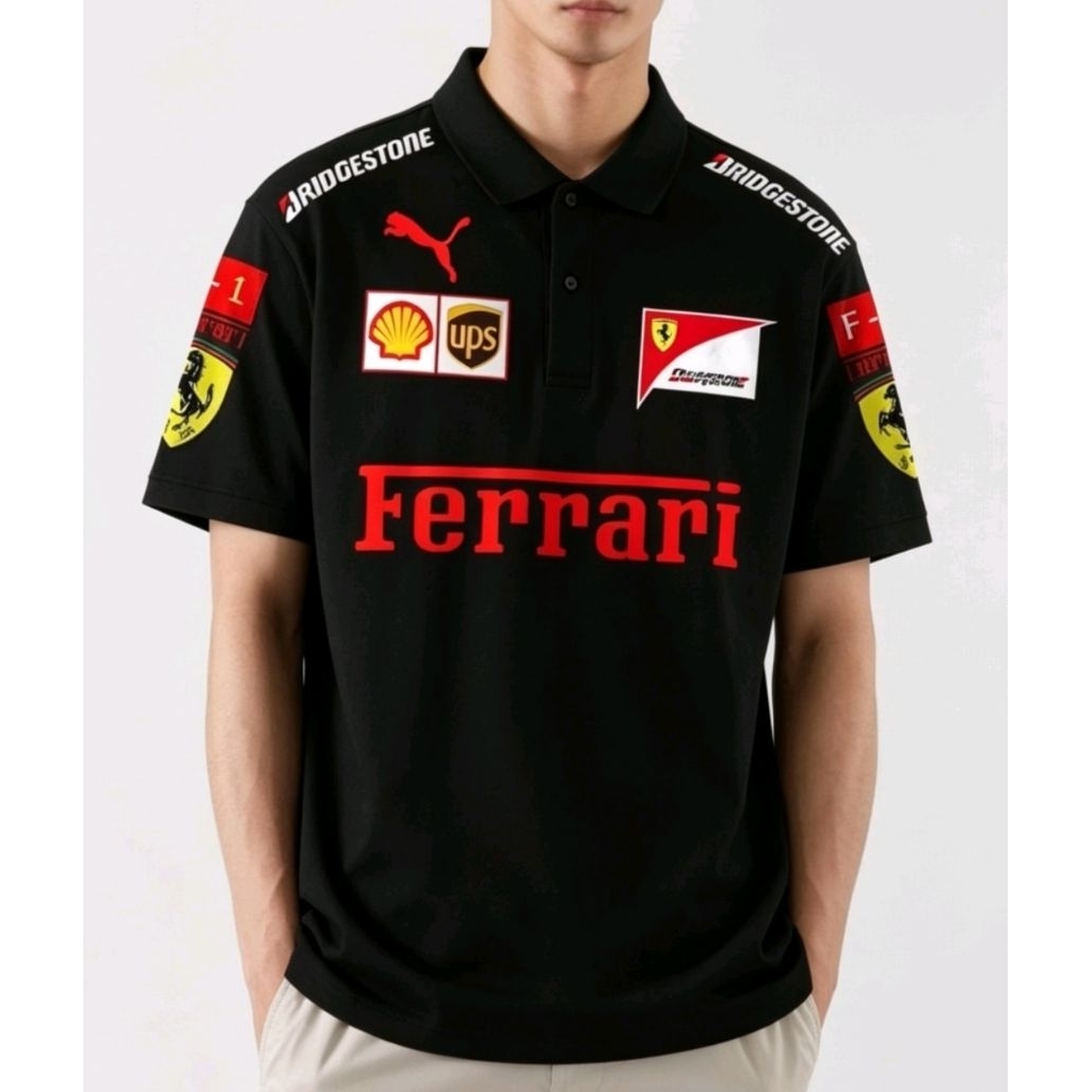 Tshirt - Polo Shirt - Kaos Polo - Kaos Kerah - Baju Kerah - Ferrari