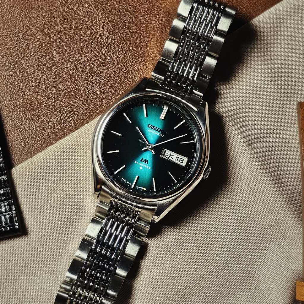 Vintage 1970s seiko lord matic green jade dial