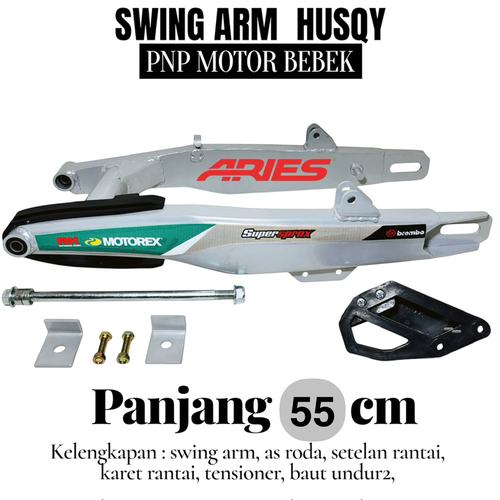 Swing arm motor bebek model Husqy, swing arm husqy pnp motor bebek panjang 60