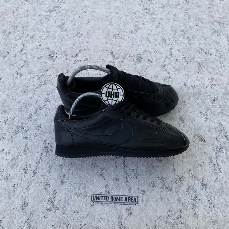 Sepatu N*ke Cortez Classic Leather "Black" Second Original Guarantee