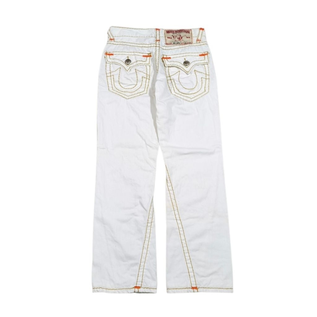 CELANA JEANS PUTIH TRUE RELIGION SECOND SIZE 30