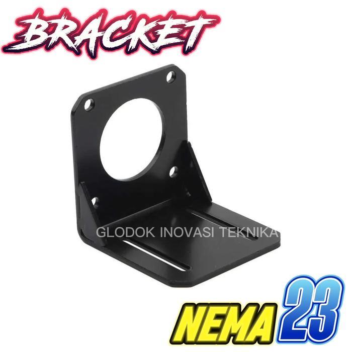 Bracket L mounting dudukan kaki motor stepper NEMA 23 NEMA23 baja 57