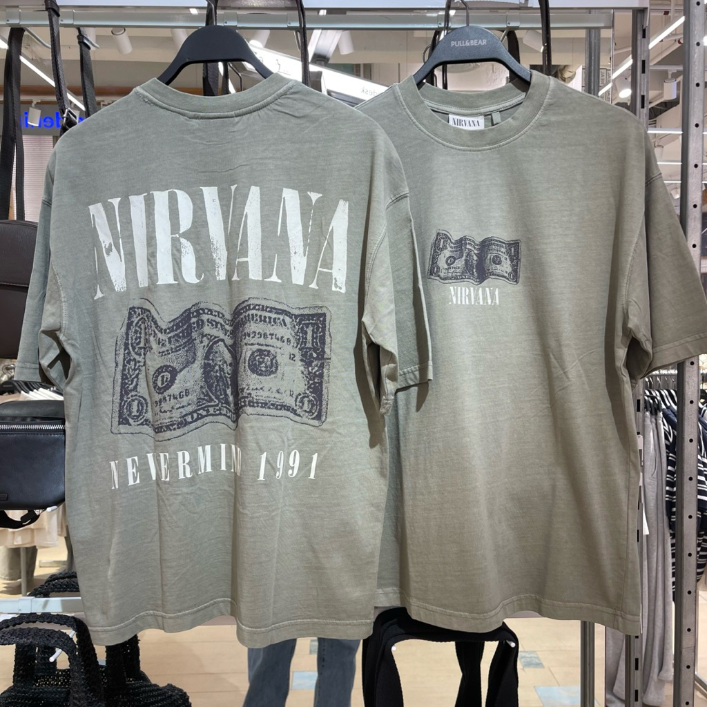 Kaus T-shirt Nirvana PULL&BEAR MEN Jastip (jasa titip)