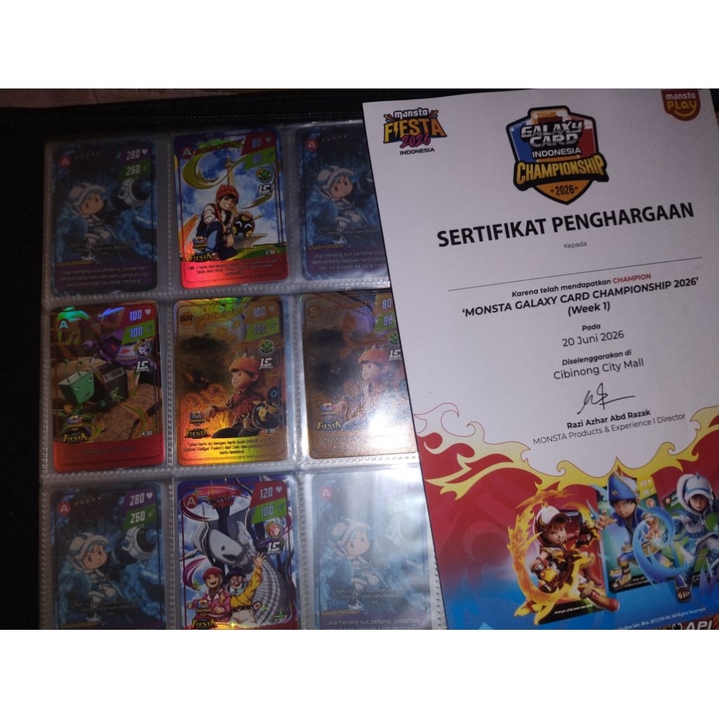 Monsta Galaxy Card Boboiboy Pek Fiesta