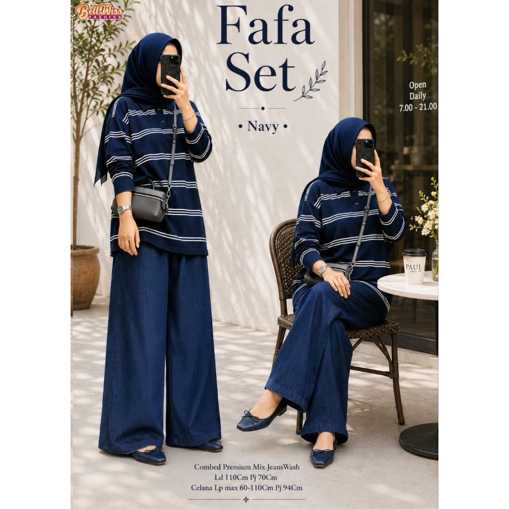 SETELAN WANITA YUMNA / FAFA SET BY BELLWISS TERBARU BISA COD ORIGINAL