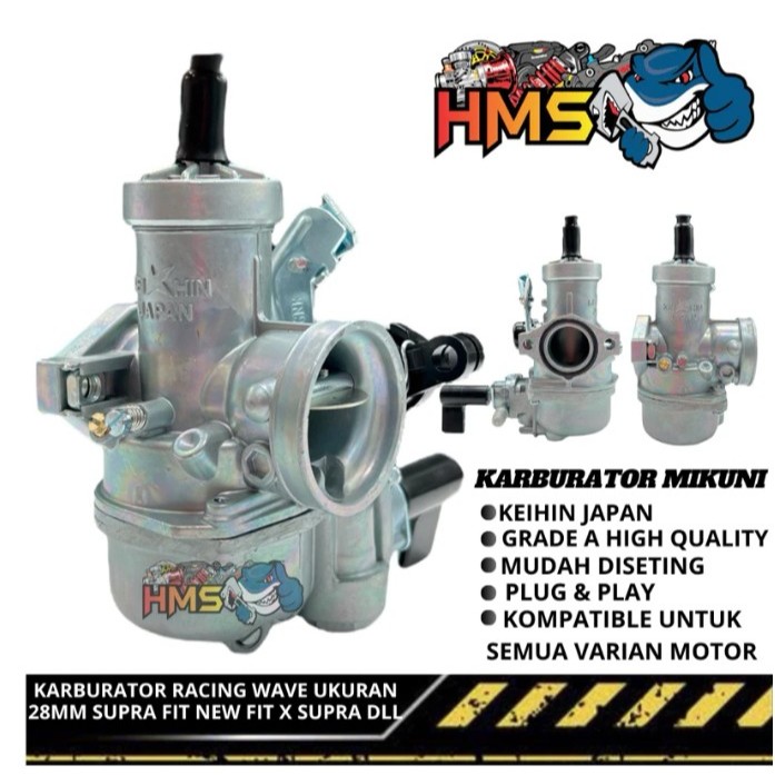 " New" KARBU KARBURATOR RACING SUPRA WAVE 24 28 MM KARISMA SUPRA X 125 LAGENDA ASTREA PRIMA HONDA WI