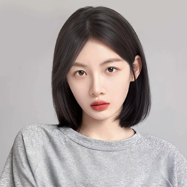 Wig rambut wanita pendek/Wig wanita full kepala /Wig daily/Rambut palsu pendek/Wig natural wanita /B