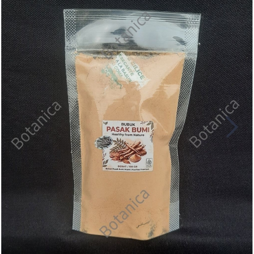 pasak-bumi 100 gr, bubuk pasak-bumi, obat herbal, jamu