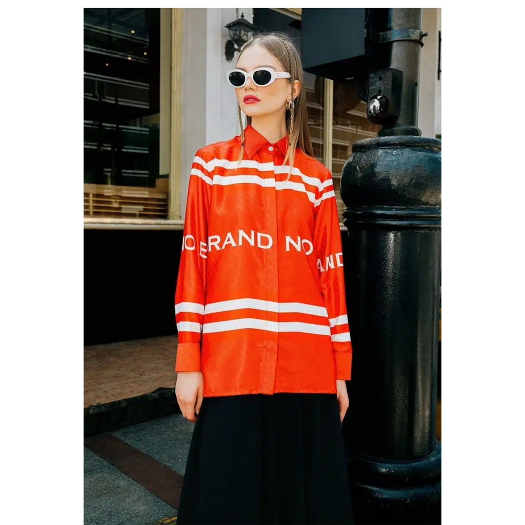 PRELOVED BNB REVERE TOP – RED size L BRANDNOBRAND