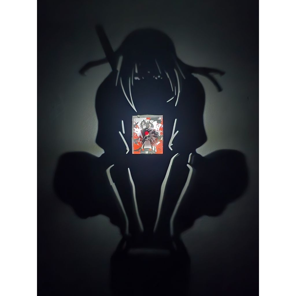 Lampu Tidur Siluet Bayangan Itachi Uchiha (Naruto) / Shadow Projection LED Art Lamp