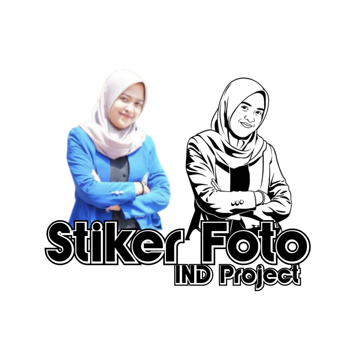 Cutting stiker Siluet wajah, stiker wajah, stiker muka, stiker foto bebas tambah tulisan