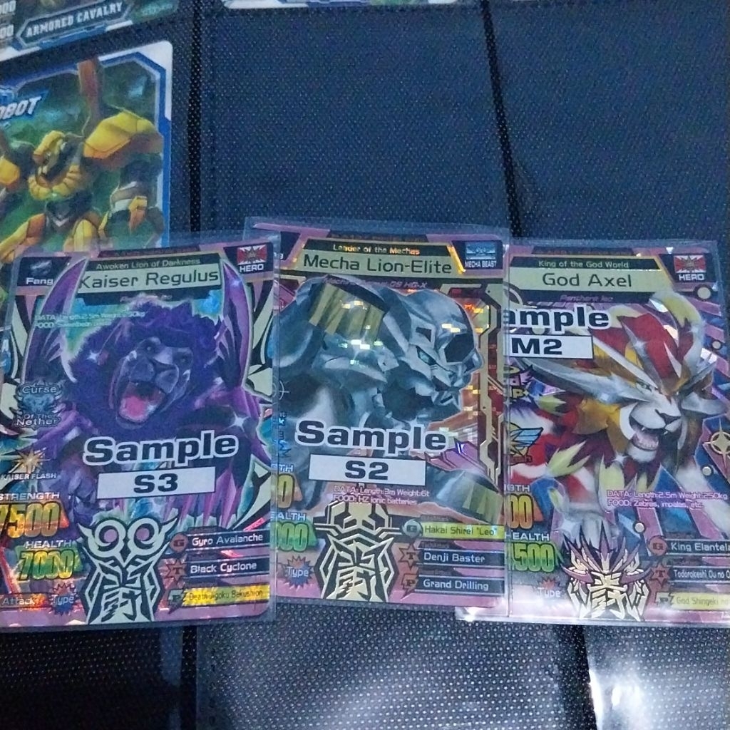 Animal kaiser SAMPLE dapet 3 ultra rare kaiser regulus, mecha lion elite dan god axel