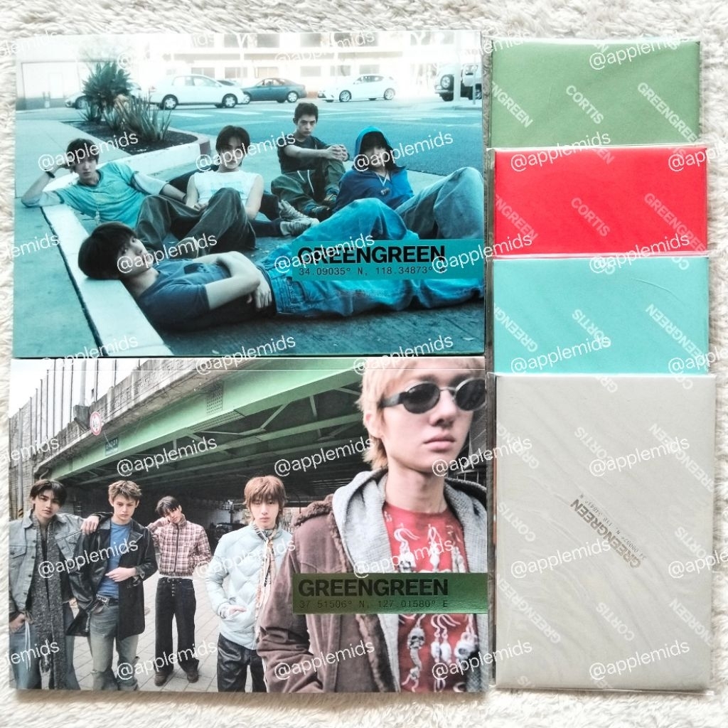 @applemids — Official Unsealed Album Only Cortis GREENGREEN Bridge Street Studio Reguler Ver Panoram