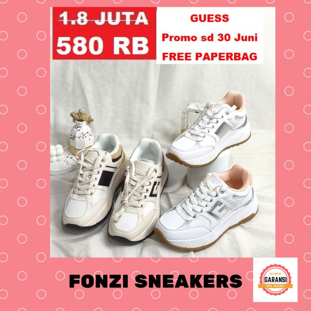 Sepatu sneakers wanita seri  FONZI Guess 100% original store