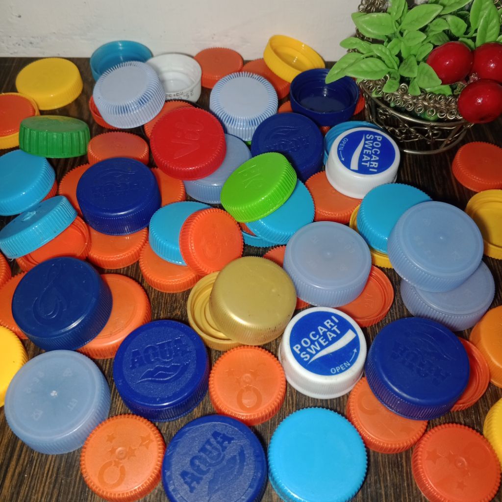 Tutup Botol Bekas Aqua/Cleo/Teh Gelas Campur | Bahan Prakarya & Daur Ulang Kerajinan