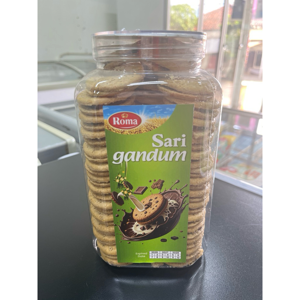 Roma sari gandum cokelat toples