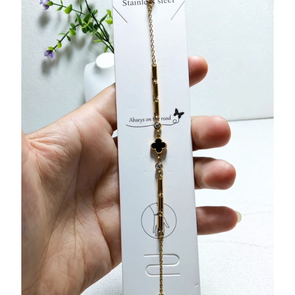GELANG TITANIUM BAMBU PERMATA