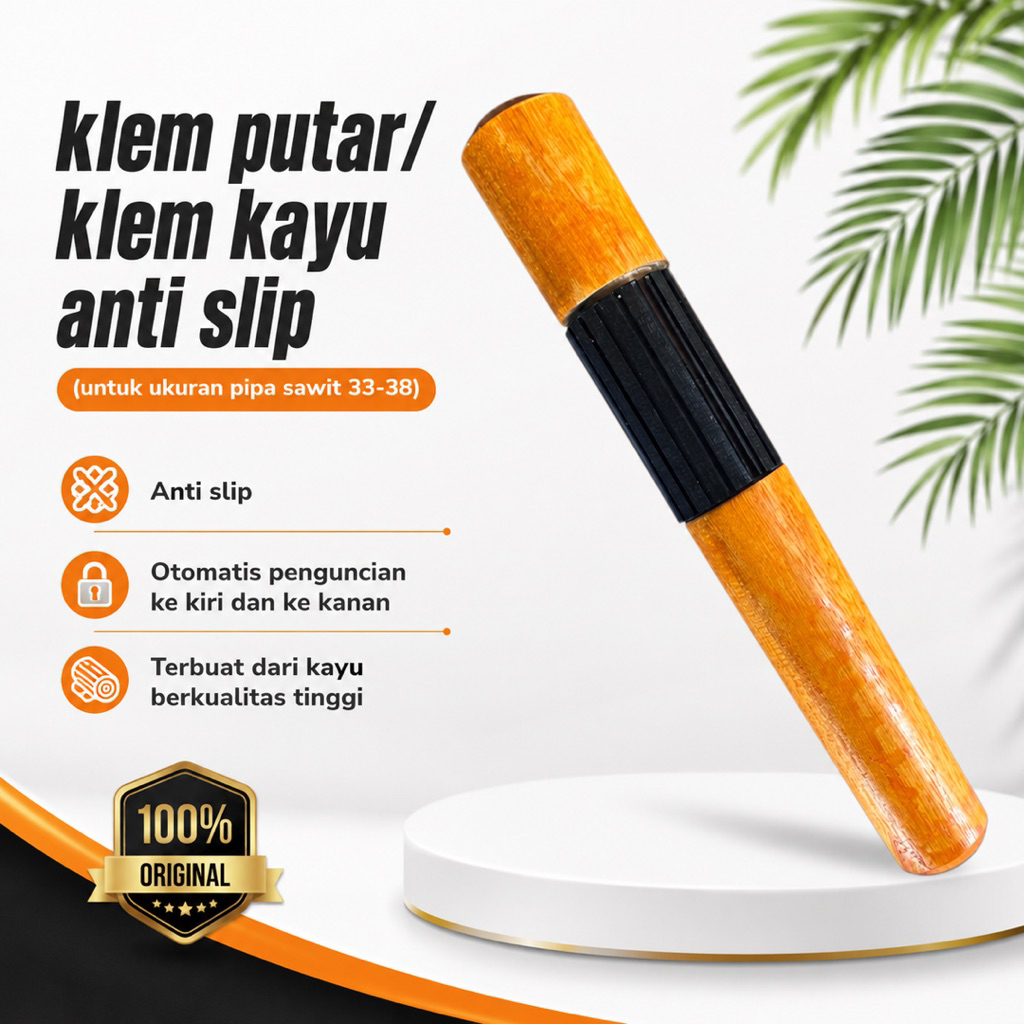 Klem putar otomatis untuk pipa egrek ukuran 33-38mm