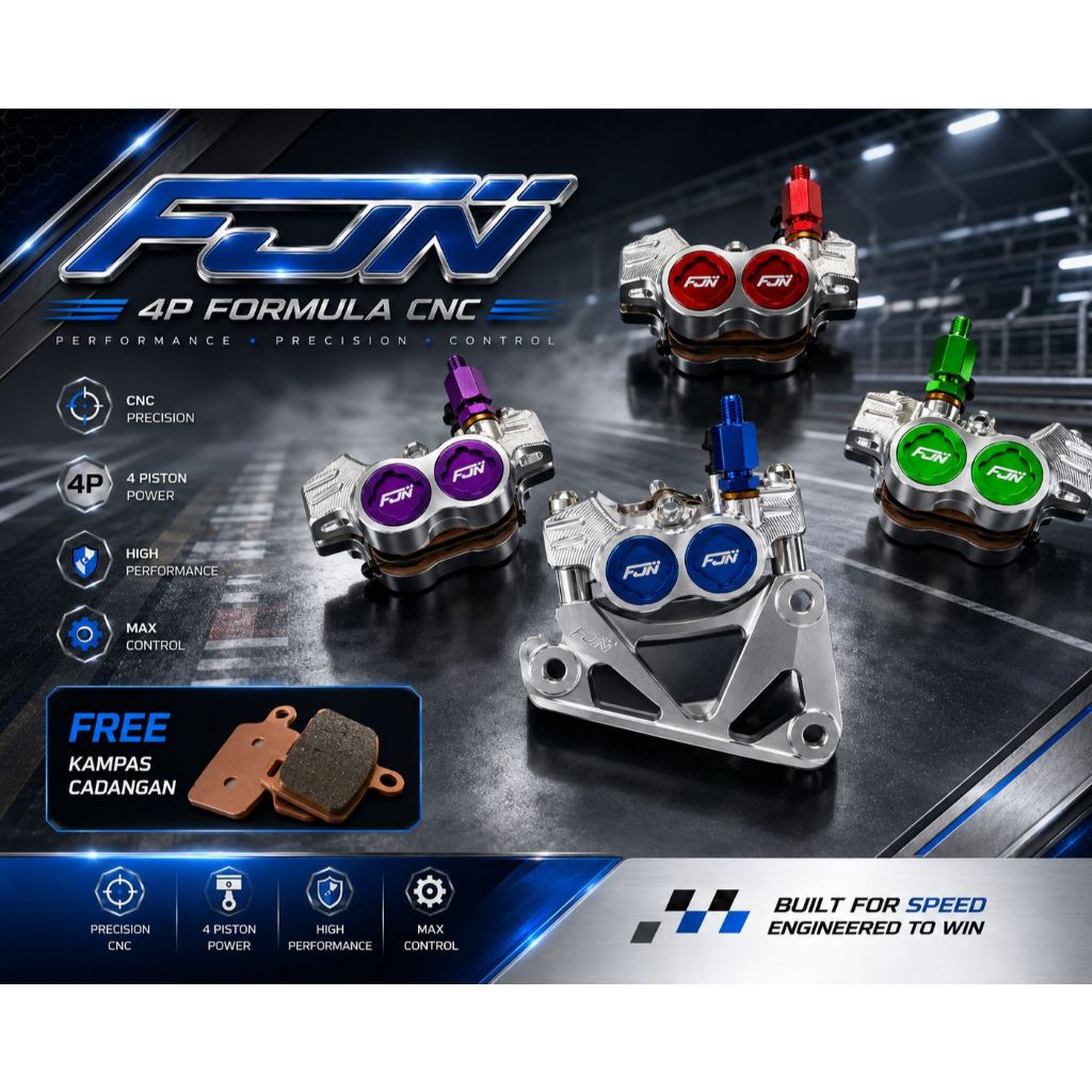 KALIPER FORMULA FJN SWITS VIETNAM KIRI + BREKET DISC 220MM & 260MM HONDA BEAT/SCOOPY/VARIO OLD