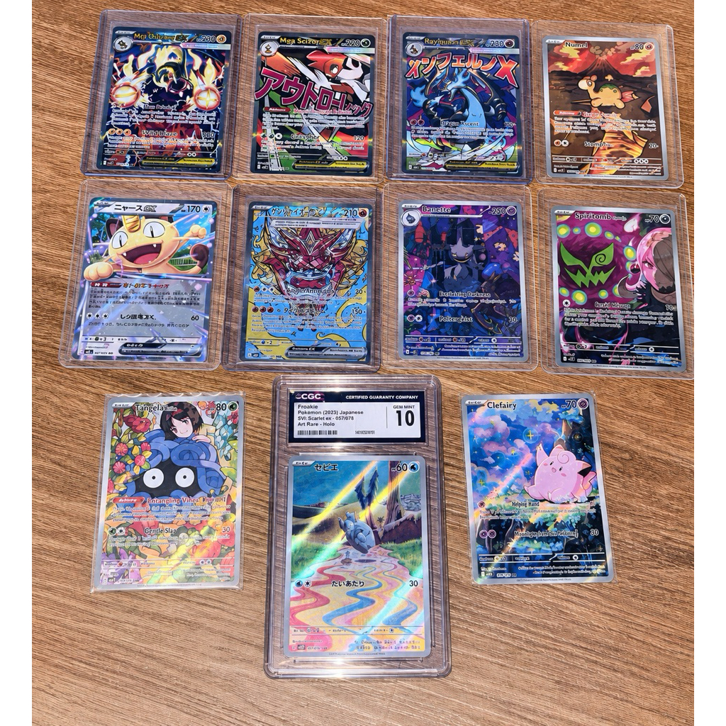 KARTU TCG POKEMON SLAB CGC10 ASLI JP MEGA CHARIZARD EX MA