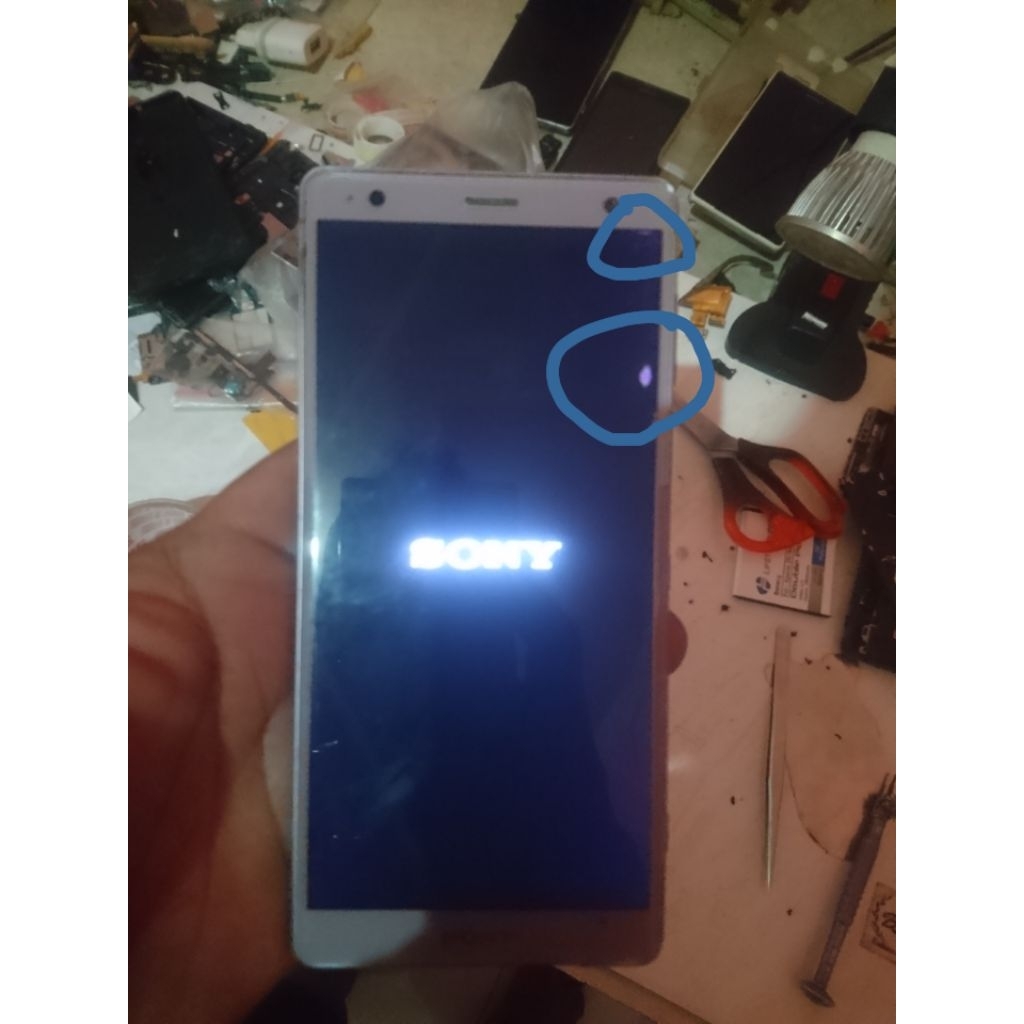 lcd sony xz2 ashpink minus 100% original