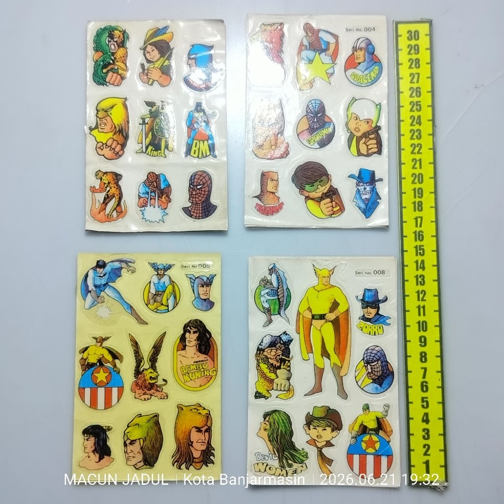 STIKER JADUL ERA90AN, MAINAN JADULAN, MAINAN NOSTALGIA 90AN